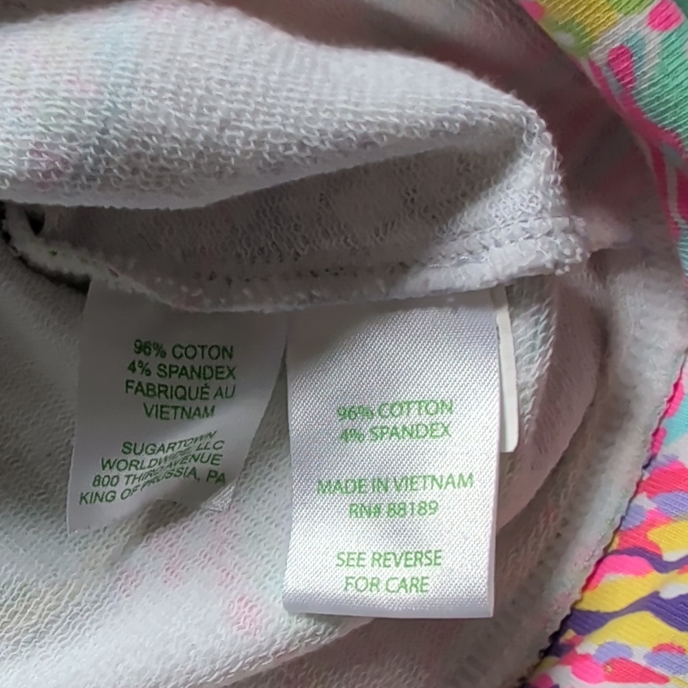 Lilly Pulitzer French Terry Zip Front Roar Of The Seas Seashells Jacket - Picture 8 of 12